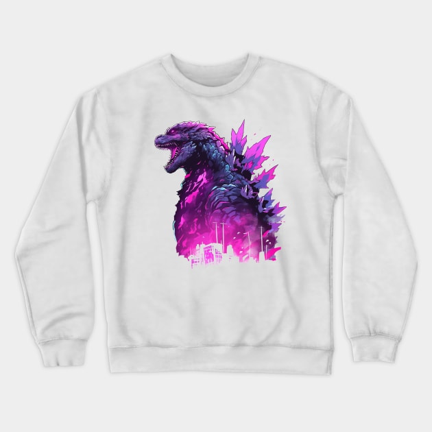 godzilla Crewneck Sweatshirt by piratesnow